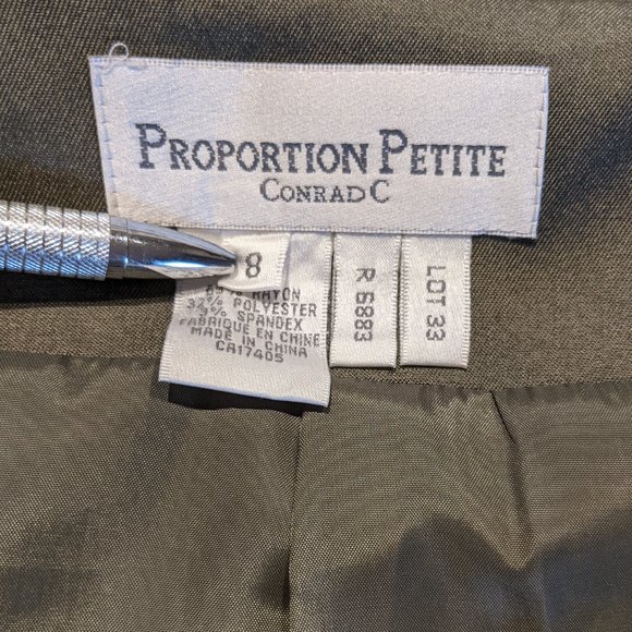 Proportion Petite Conrad C Jacket & Trouser Set Olive Green 8/10 - Picture 3 of 16